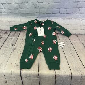Miles the Label Santa Baby Zip Romper Christmas Outfit